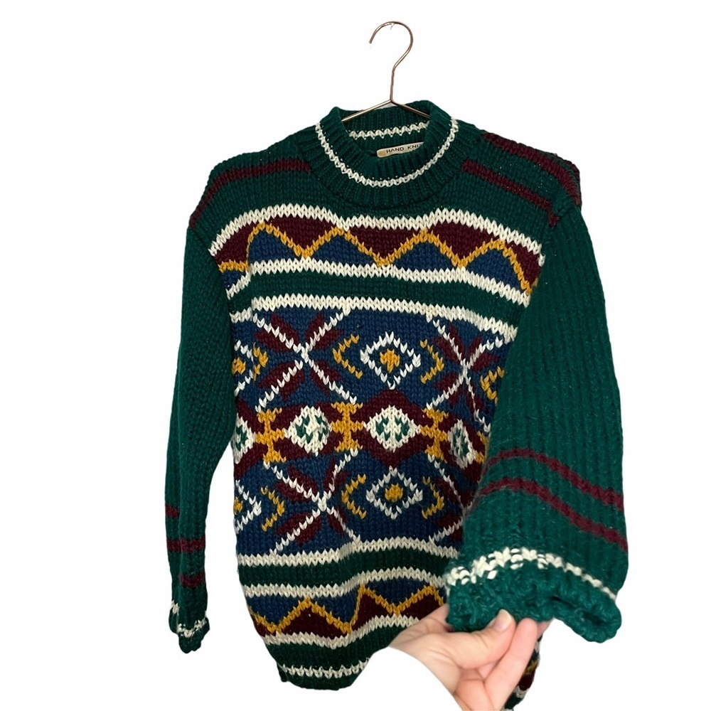 VTG Paris Sports Club Crewneck Green w/Gold Design - Picture 3 of 7